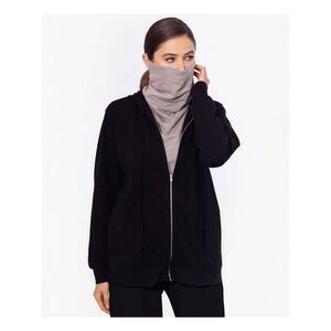 BAM BY BETSY & ADAM Womens Black With Removable Mask Hoodie Sweater M